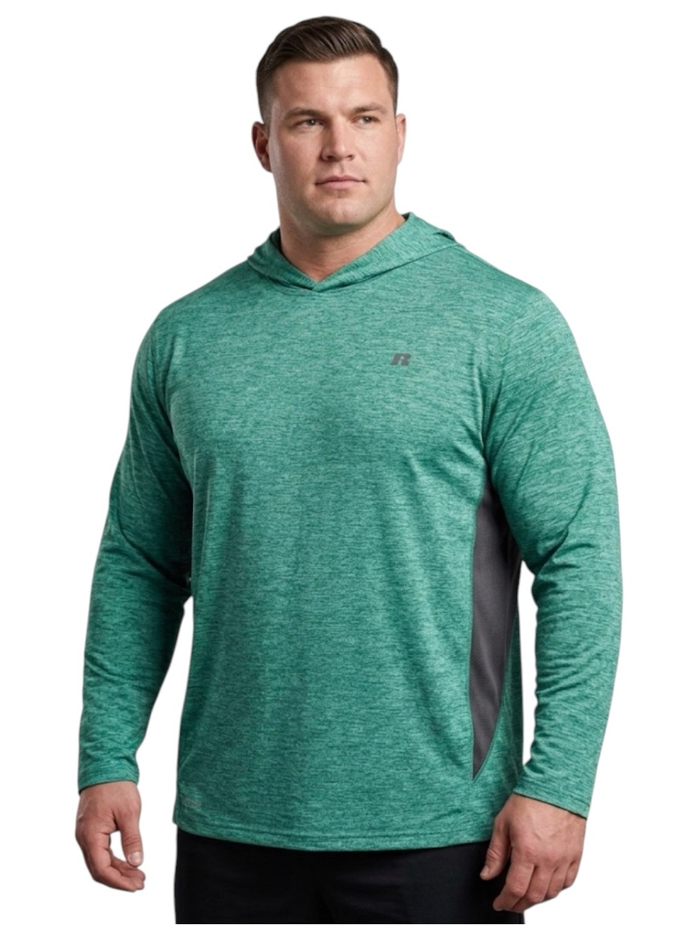 Russell Athletic Dri Power 360 Training Fit Lightweight Hoodie Green Black 2XL